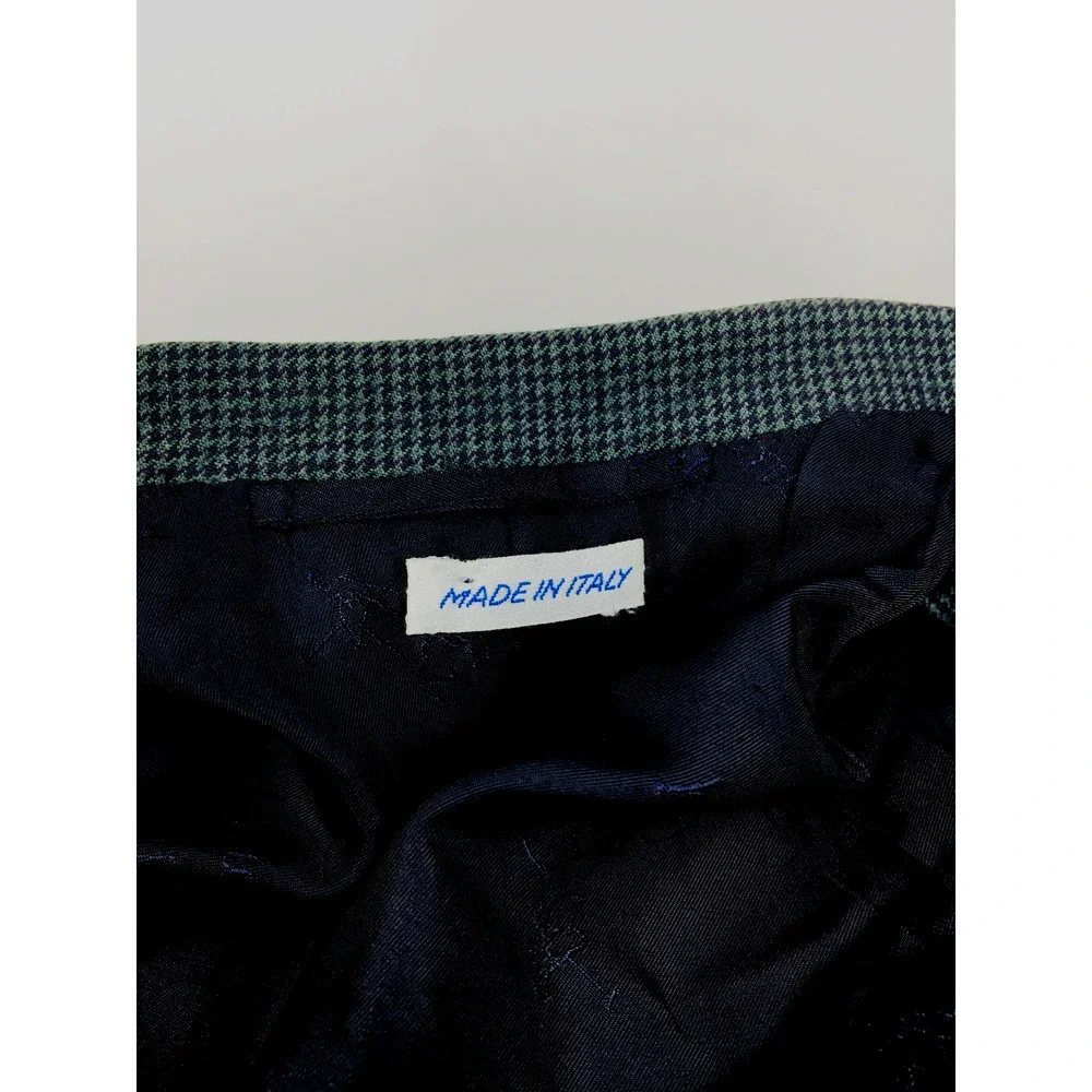 40R Brioni Italy Mens 2 Button Pure Wool Blazer Sport Coat Jacket Houndstooth